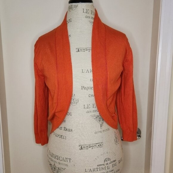 Burnt orange bolero sweater - Picture 1 of 5